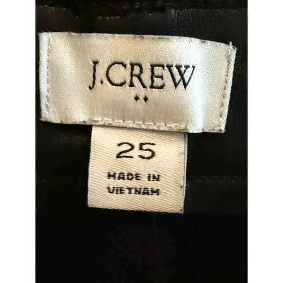NWT J. CREW Women's Faux Leather Pants Size 25 High Rise Straight Leg Demi Boot - Picture 6 of 10